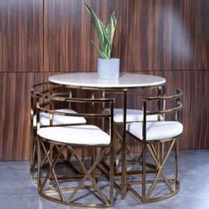 میز ناهارخوری کمجا فلزی 4 نفره