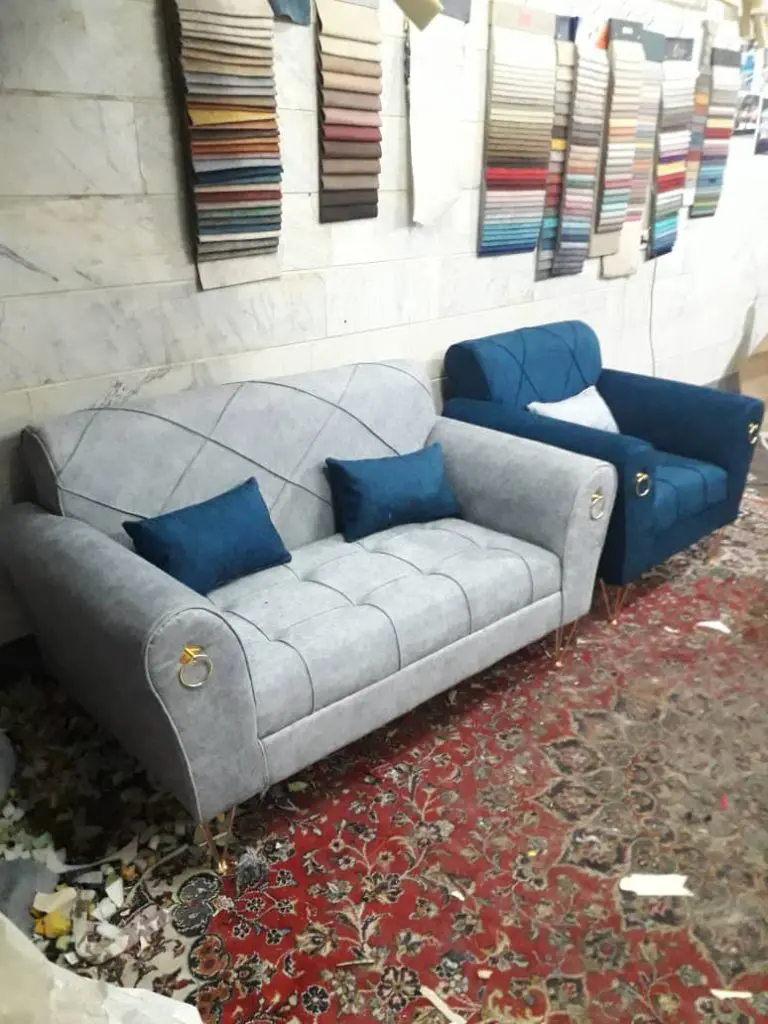 مبل راحتی اسکارلت 7 نفره پایه فلز