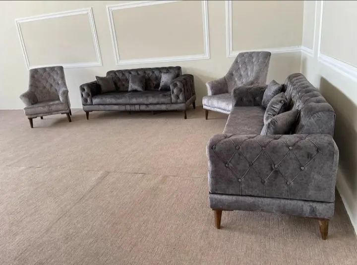 مبل راحتی چستر یونانی 7 نفره پایه چوب