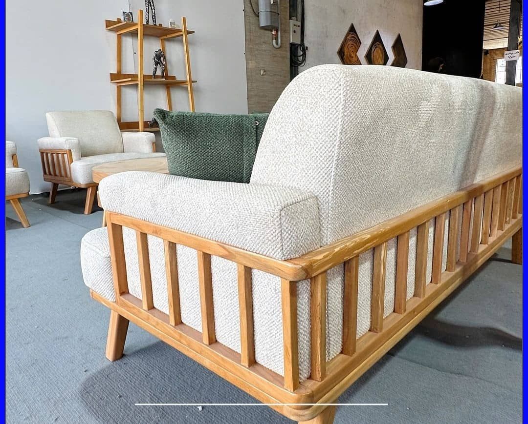 مبل راحتی مینیمال چوبی 7 نفره