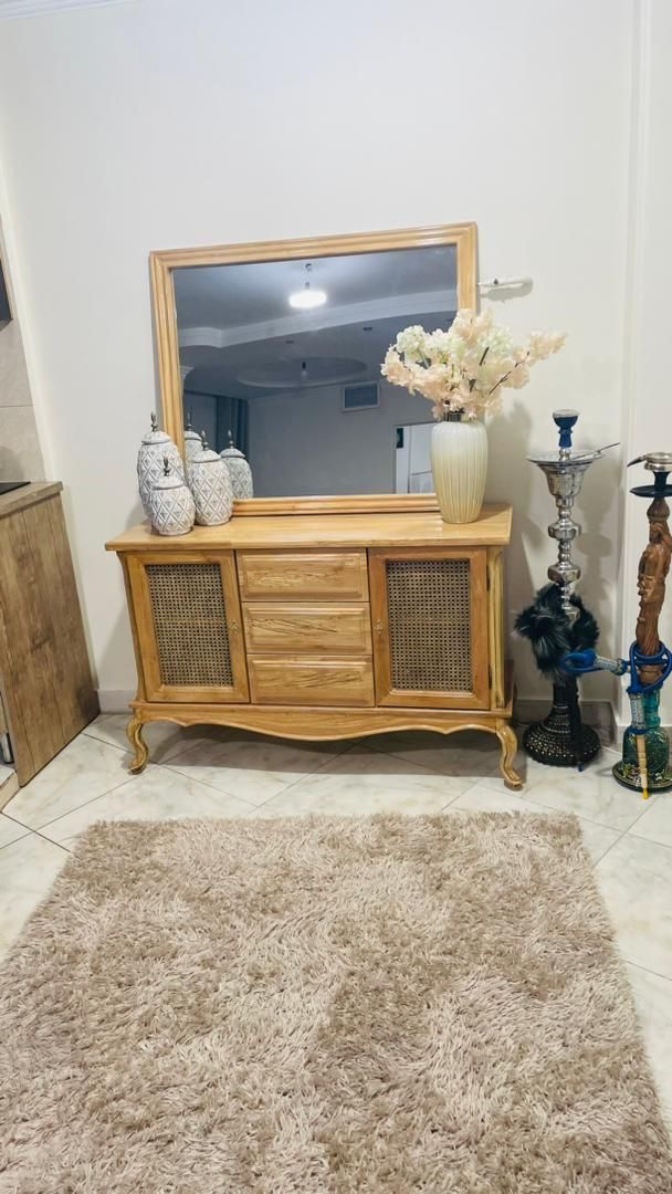 آینه کنسول حصیر