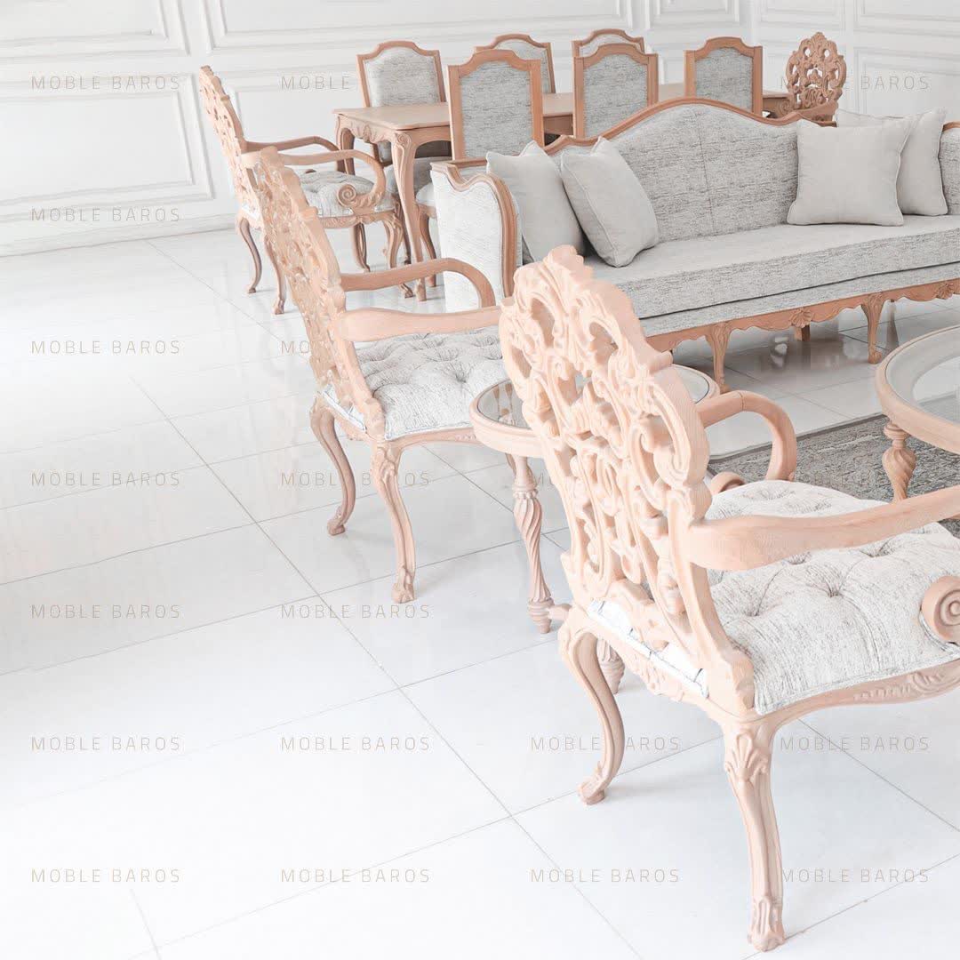 مبل کلاسیک فرانسوی کینگ لورانس  7 نفره