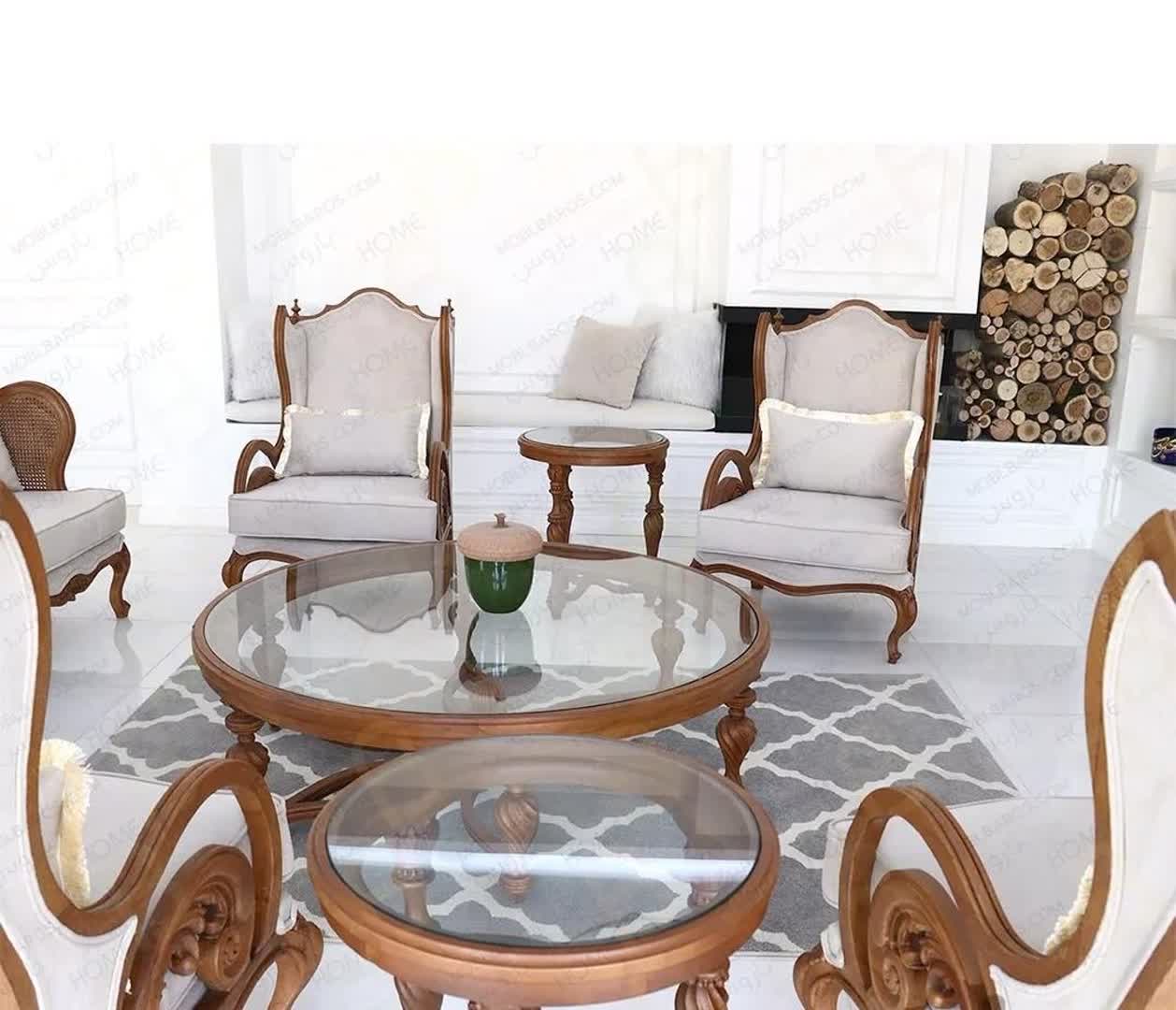 مبل کلاسیک فرانسوی کینگ نارسیس  7 نفره