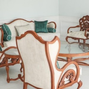 مبل کلاسیک فرانسوی کینگ منبت دار  7 نفره