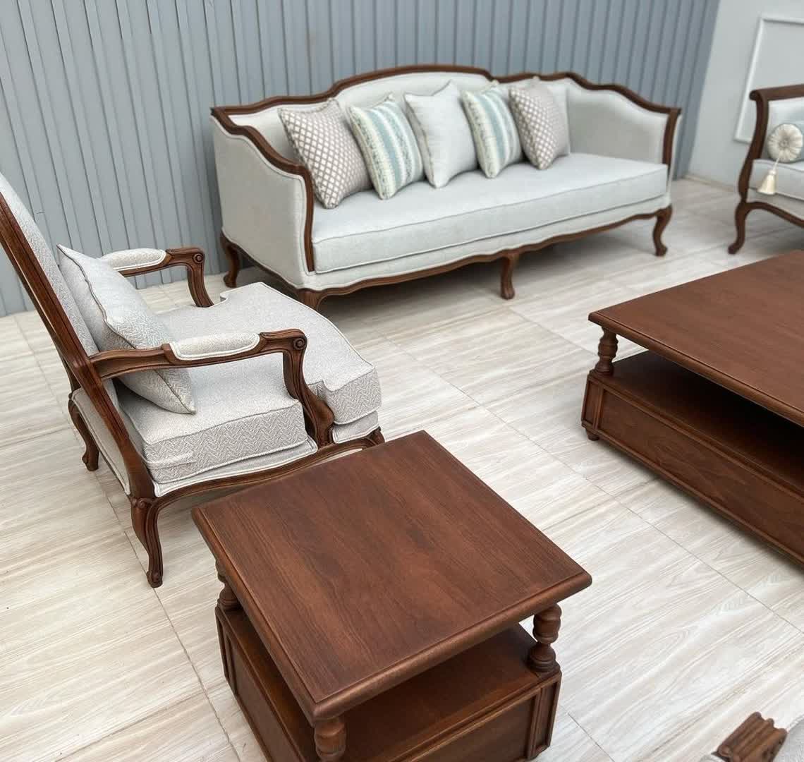 مبل کلاسیک فرانسوی لوئی 8 نفره