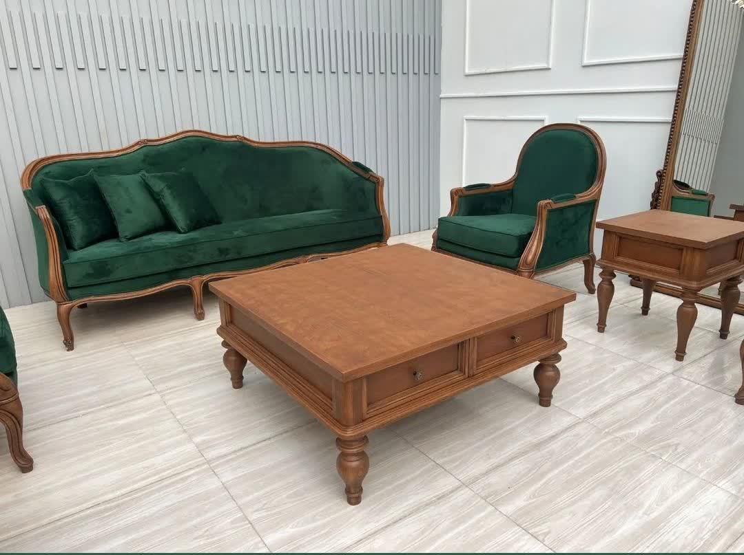 مبل کلاسیک فرانسوی شزلون 7 نفره