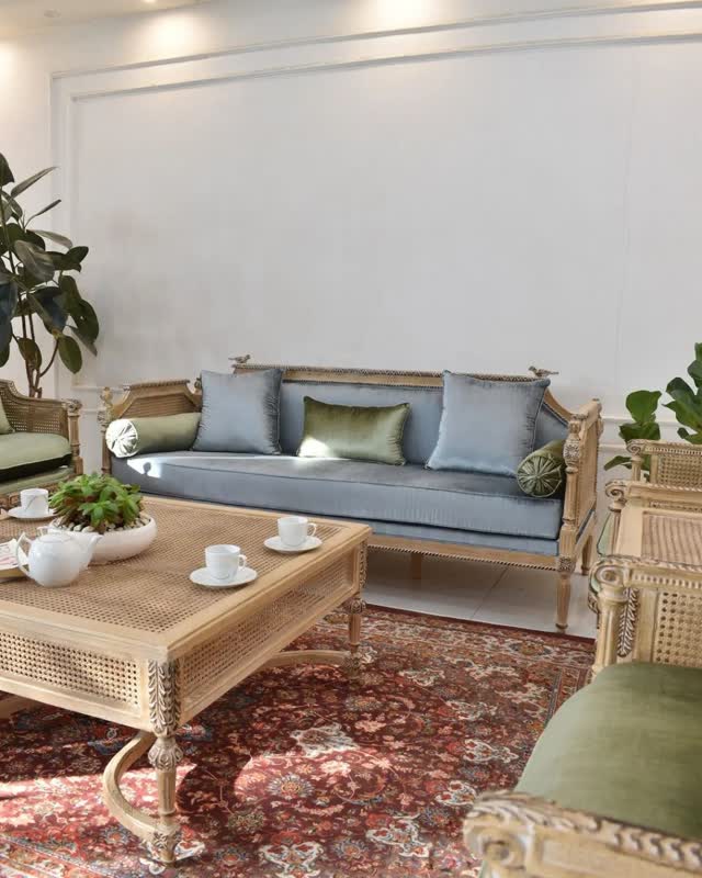 مبل کلاسیک کاجی  8 نفره