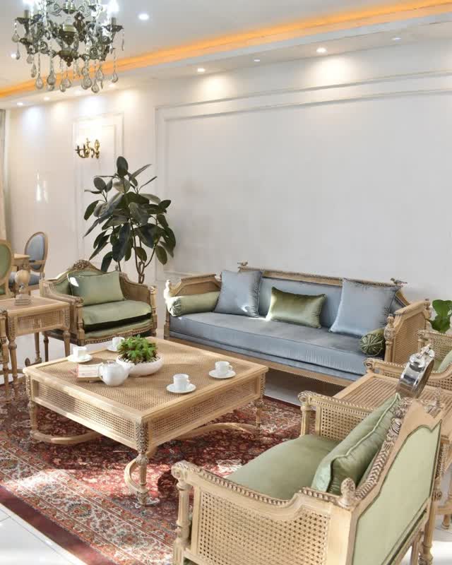 مبل کلاسیک کاجی  8 نفره