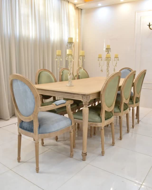 مبل کلاسیک کاجی  8 نفره