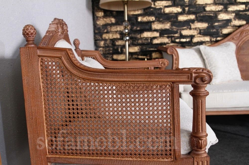 مبل کلاسیک فرانسوی کاجی 8 نفره