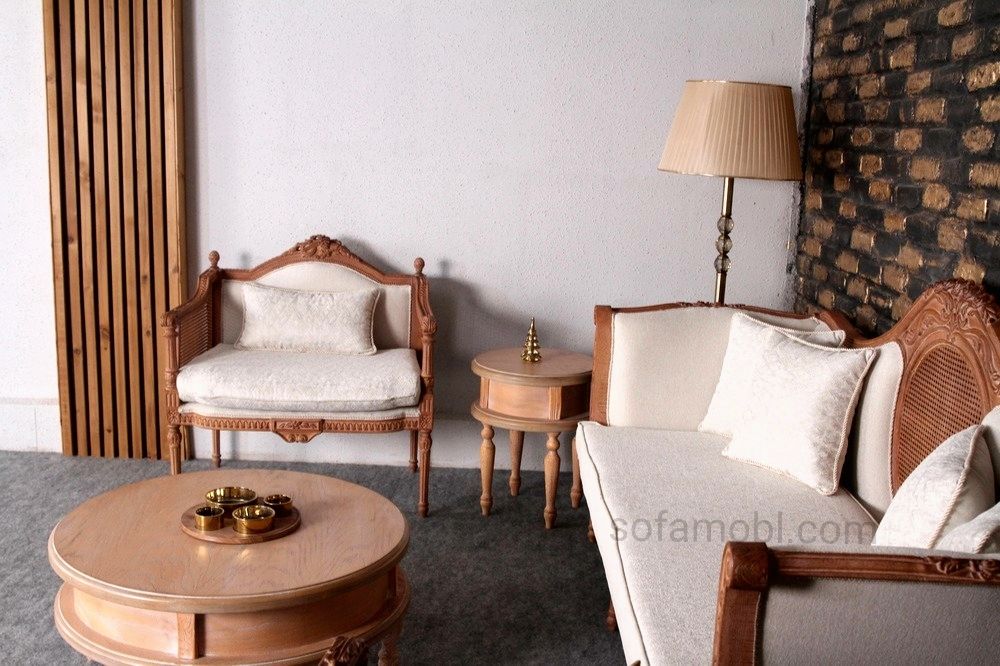 مبل کلاسیک فرانسوی کاجی 8 نفره