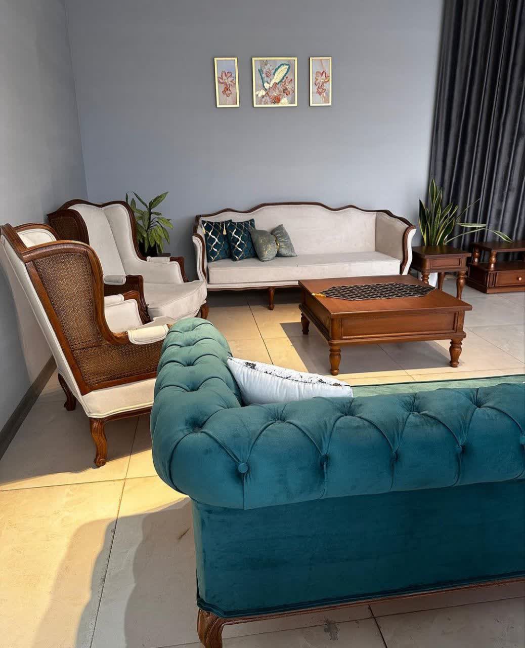 مبل کلاسیک چستر فرانسوی کاترین 8 نفره