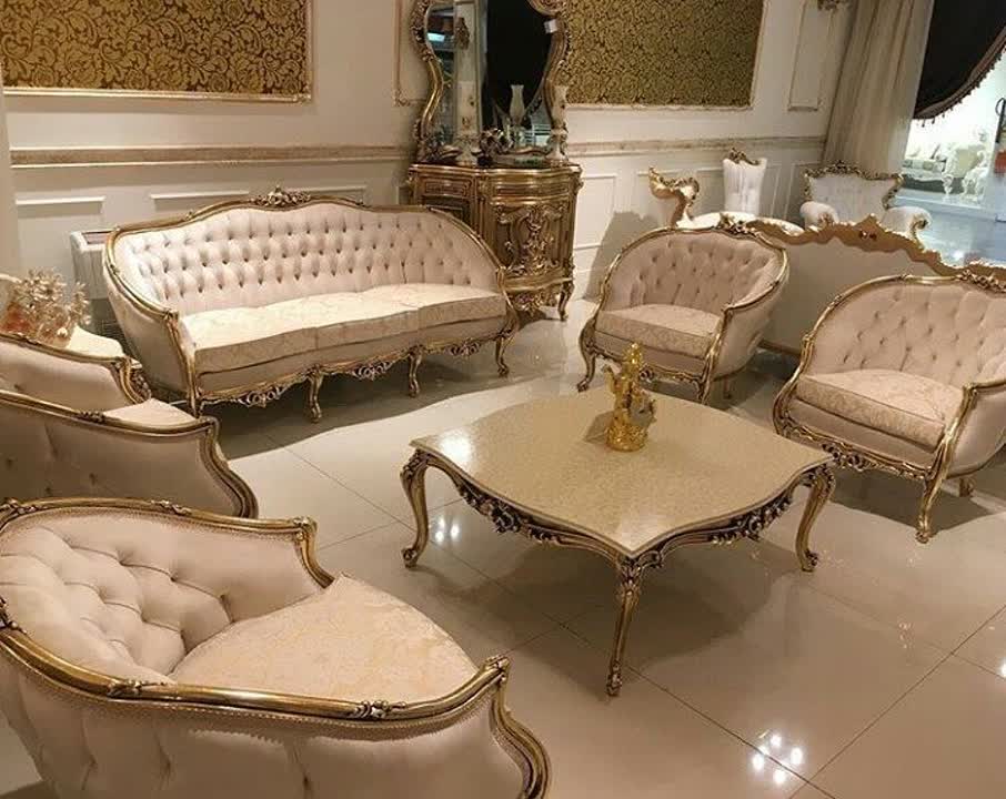 مبل کلاسیک 9 نفره مدل زمرد