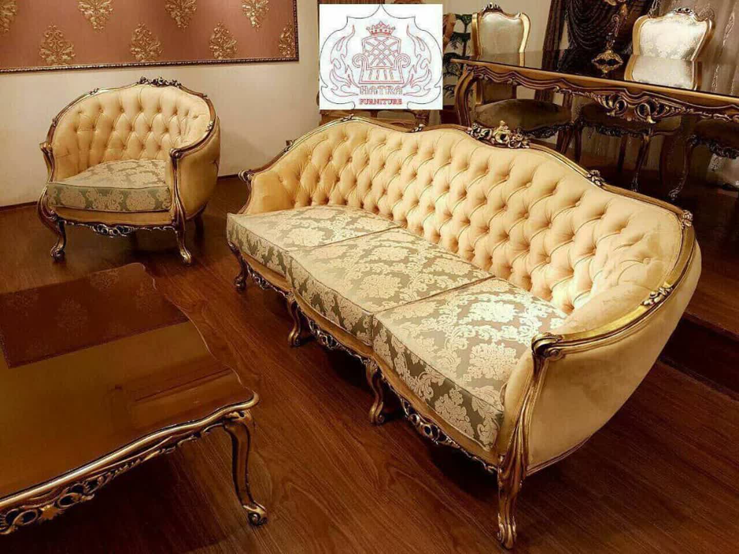 مبل کلاسیک 9 نفره مدل زمرد