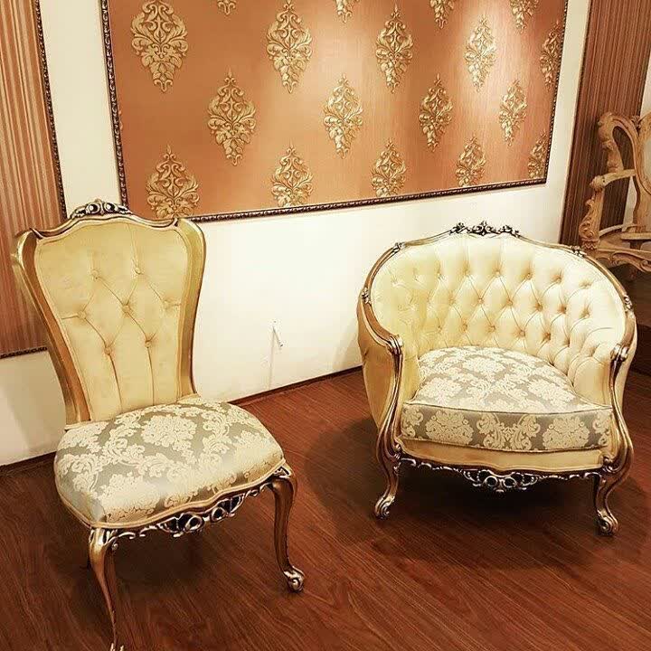 مبل کلاسیک 9 نفره مدل زمرد