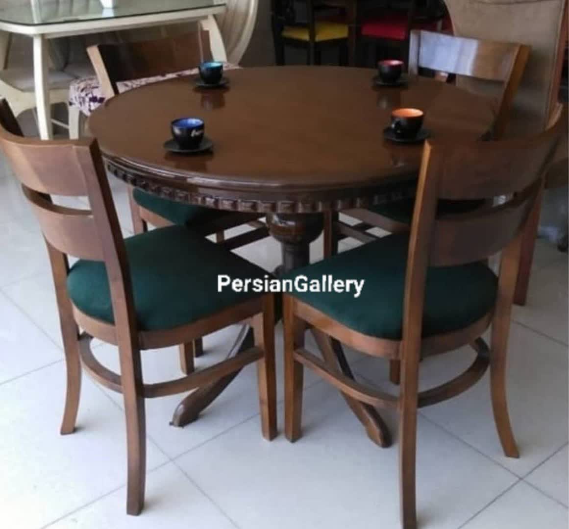 میز ناهارخوری دو تیرک 4 نفره