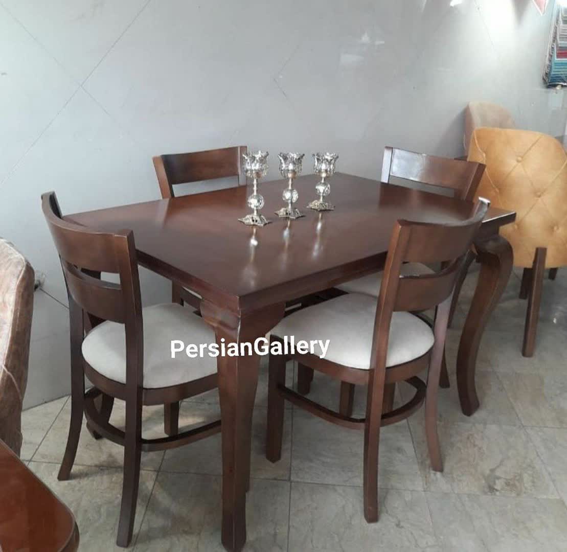 میز ناهارخوری دو تیرک 4 نفره