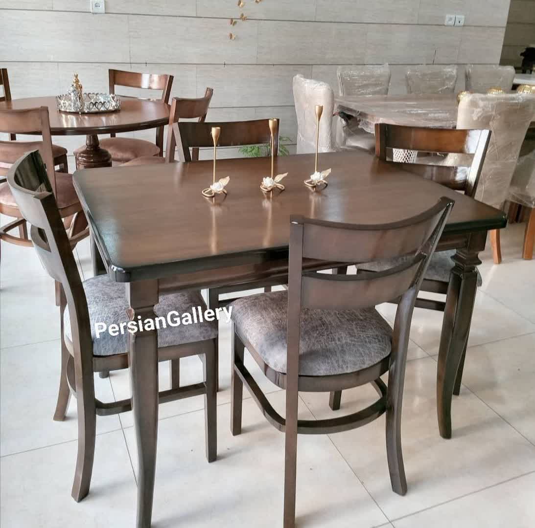 میز ناهارخوری دو تیرک 4 نفره