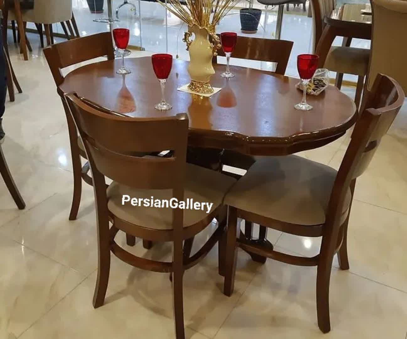 میز ناهارخوری دو تیرک 4 نفره