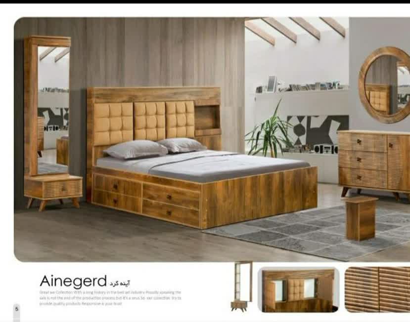 سرویس خواب دو نفره آینه گرد