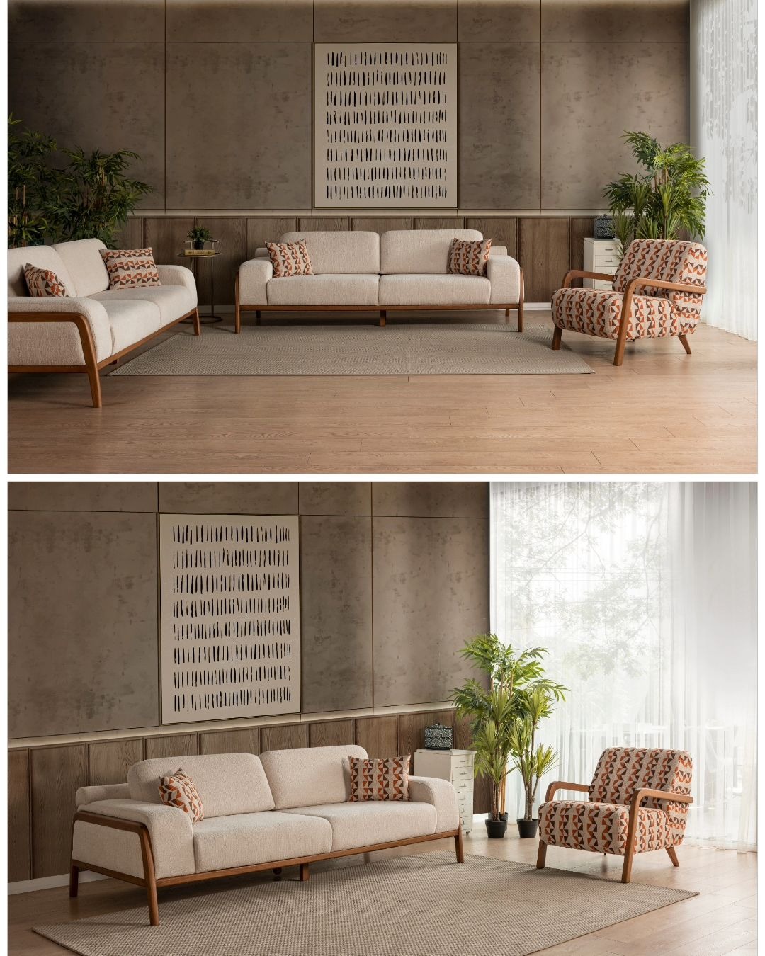 مبل راحتی مینیمال 8 نفره مدل شمس